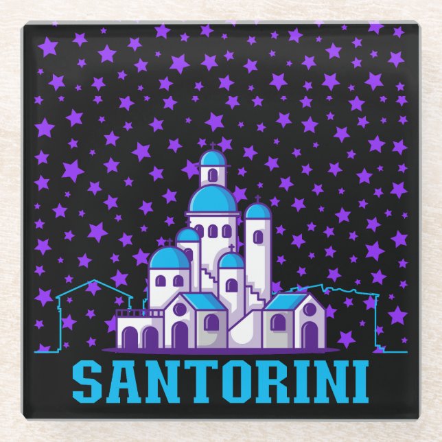Posavasos De Vidrio Memoria Santorini.b (Anverso)