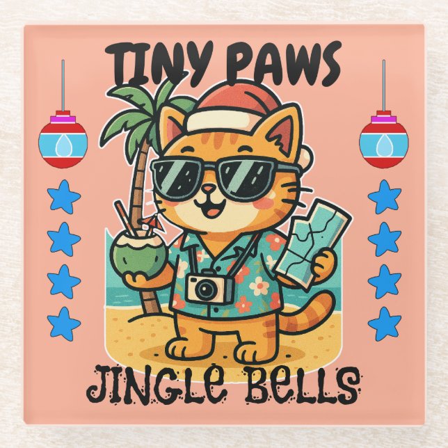 Posavasos De Vidrio Merry Christmas (Anverso)