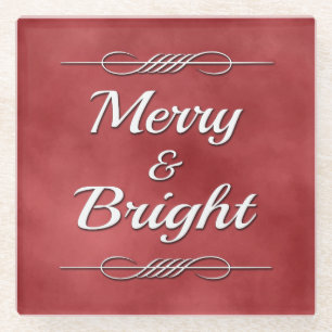 Posavasos De Vidrio Merry y Bright