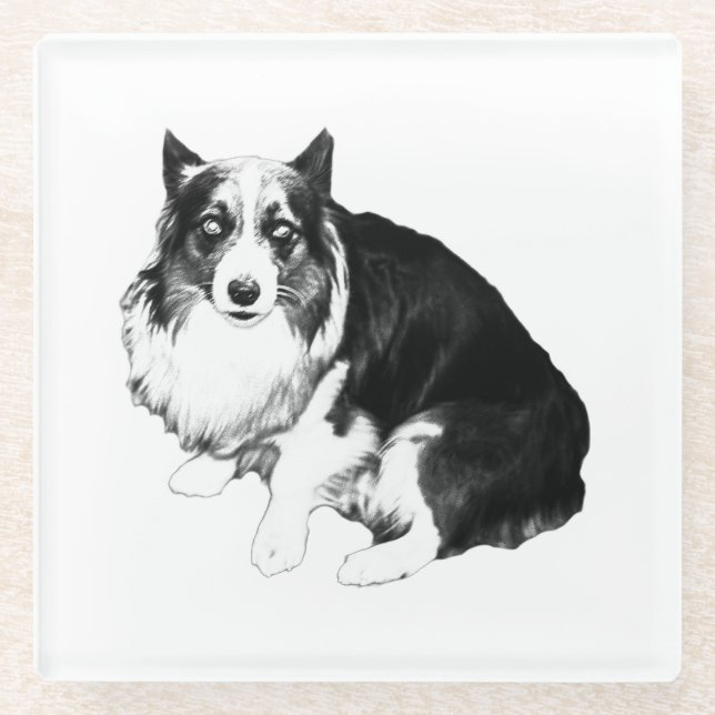 Posavasos De Vidrio Mesa tranquila, Calma Corgi (Anverso)