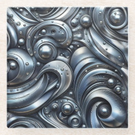 Posavasos De Vidrio metal look, industrial style