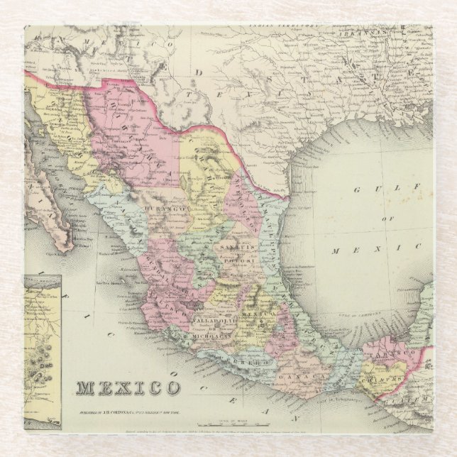 Posavasos De Vidrio México 3 (Anverso)