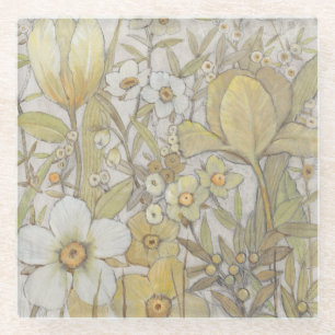 Posavasos De Vidrio Mezcla floral