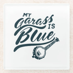 Posavasos De Vidrio Mi banjo es azul