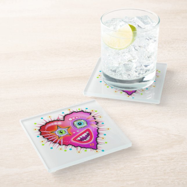 POSAVASOS DE VIDRIO MI CORAZÓN SE ACERCARÁ (Angular)