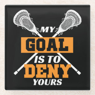 Posavasos De Vidrio Mi Meta Es Negar La Tuya Lacrosse