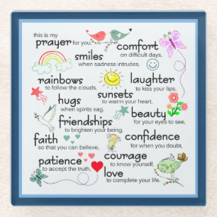 Posavasos De Vidrio Mi Oración Por Ti Bendiciones