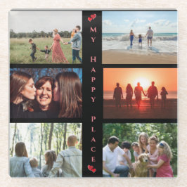 Posavasos De Vidrio Mi Personalizable Happy Place Foto 6 Imagen