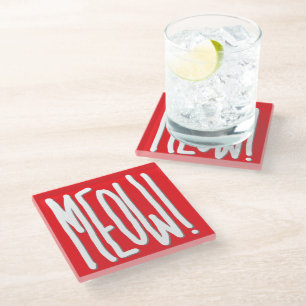 Posavasos De Vidrio ¡Miau!