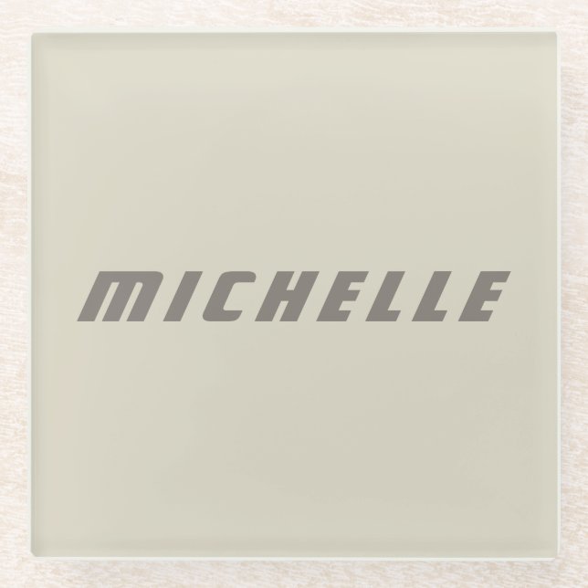 Posavasos De Vidrio Minimalista ciencia ficción moderna profesional (Anverso)