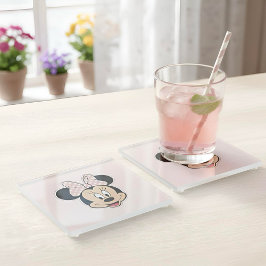 Posavasos De Vidrio Minnie Glass Coaster