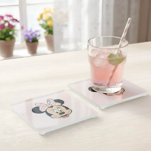 Posavasos De Vidrio Minnie Glass Coaster