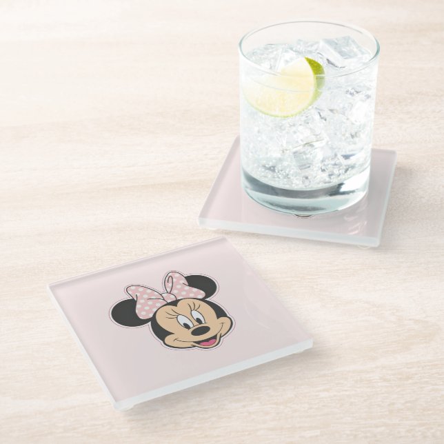 Posavasos De Vidrio Minnie Glass Coaster (Angular)