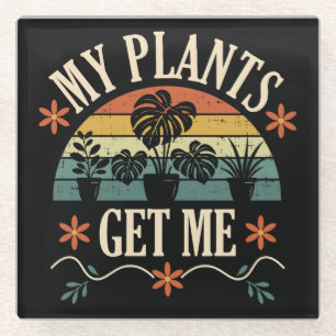 Posavasos De Vidrio Mis Plantas Me Hacen Regalo de Amante de Plantas R
