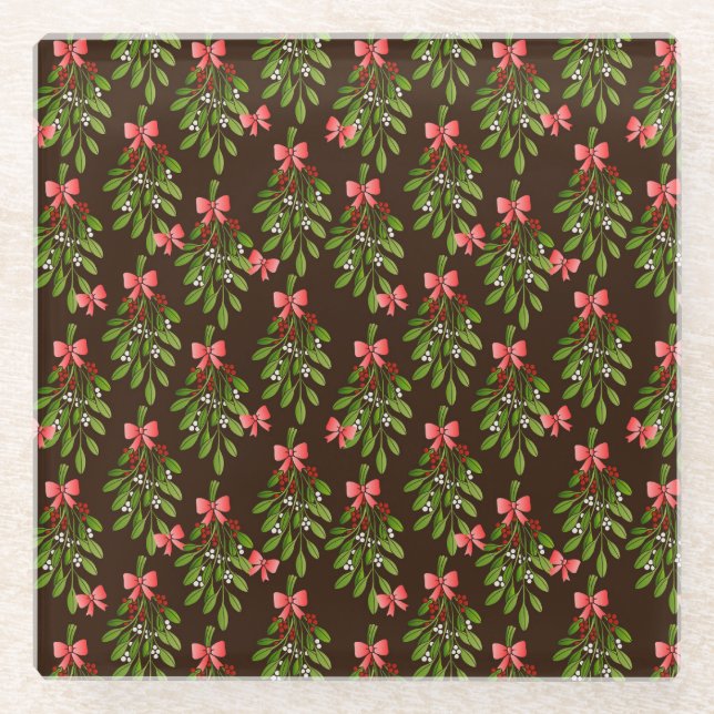 Posavasos De Vidrio Mistletoe Coaster (Anverso)