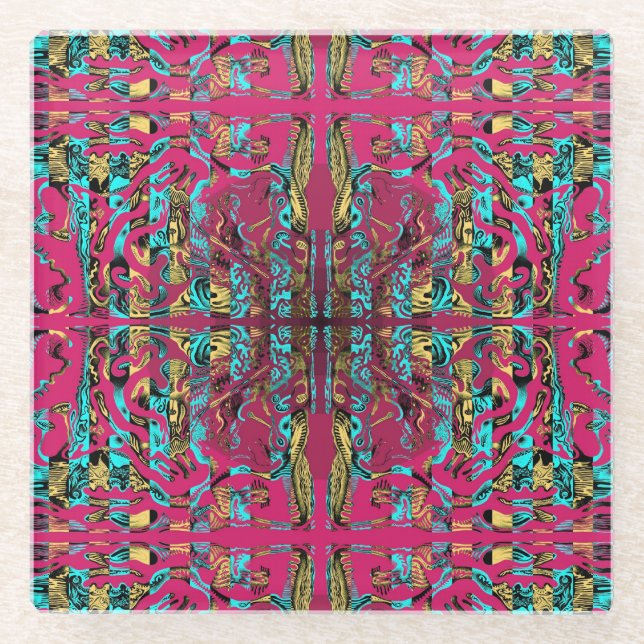 Posavasos De Vidrio Mitochondri-Pop (Anverso)