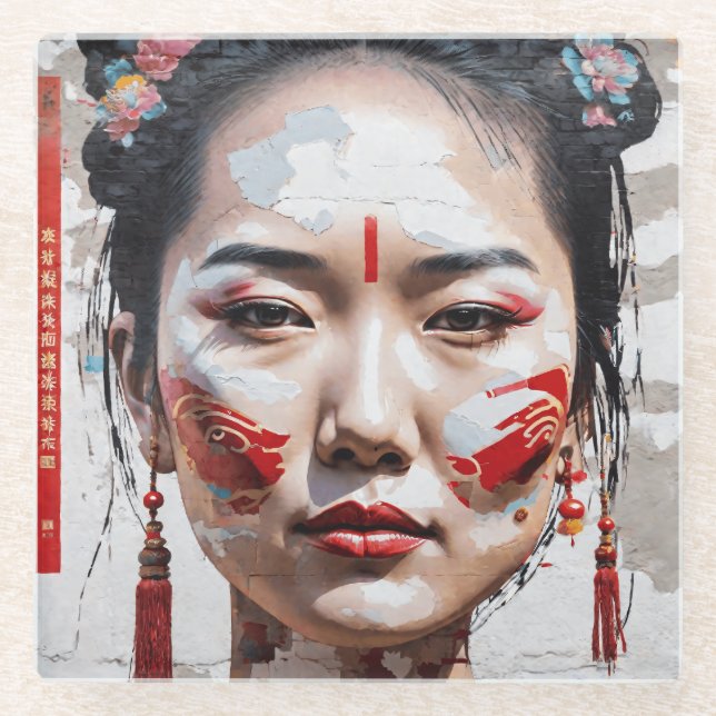 Posavasos De Vidrio Moda de China (Anverso)