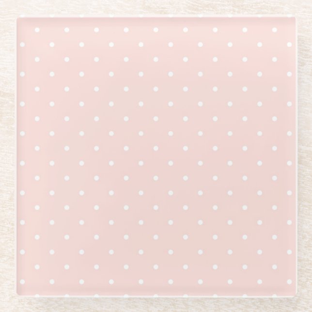 Posavasos De Vidrio Modele con los lunares blancos 2 (Anverso)