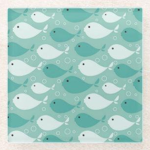 Posavasos De Vidrio modele con los pescados 2
