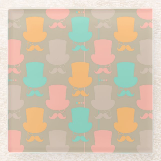 Posavasos De Vidrio Modelo 2 del bigote (Anverso)