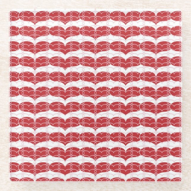 Posavasos De Vidrio Modelo 2 del corazón (Anverso)
