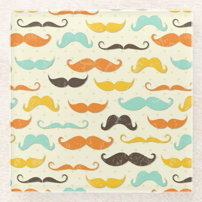Posavasos De Vidrio Modelo 3 del bigote (Anverso)