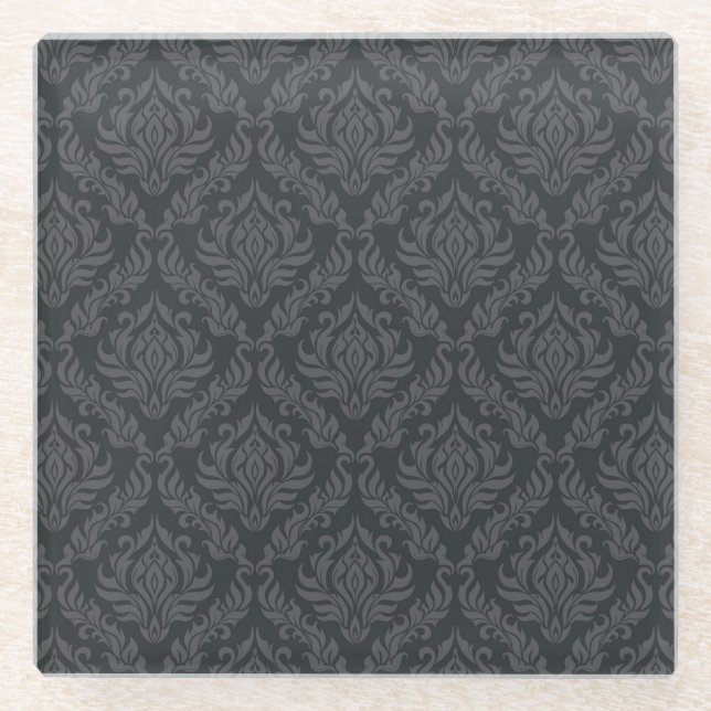 Posavasos De Vidrio Modelo 6 del damasco (Anverso)