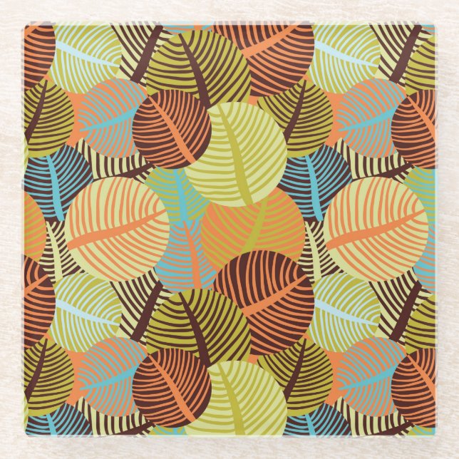 Posavasos De Vidrio Modelo abstracto (Anverso)