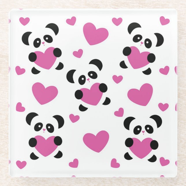 Posavasos De Vidrio Modelo al día de amor (Anverso)