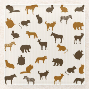 Posavasos De Vidrio Modelo animal 1