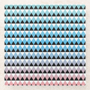 Posavasos De Vidrio Modelo azteca tribal de Ombre