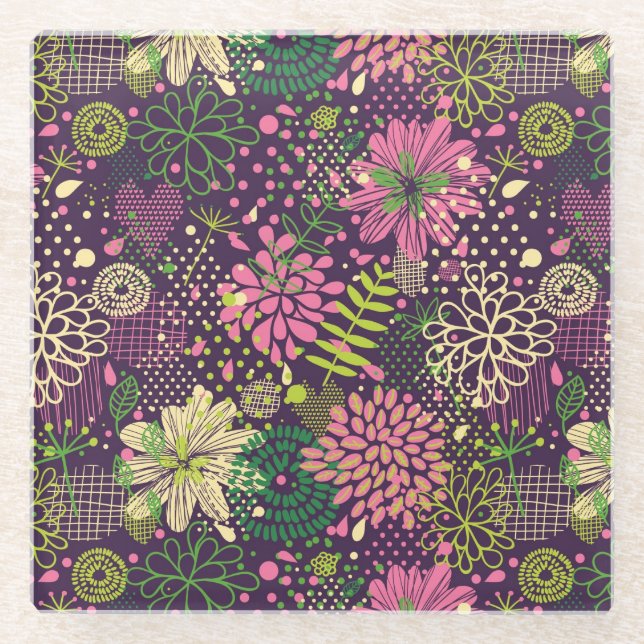 Posavasos De Vidrio Modelo brillante (Anverso)