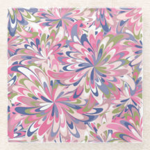 Modelo brillante abstracto con la flor rosada