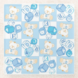 Posavasos De Vidrio Modelo comprobado del oso de peluche