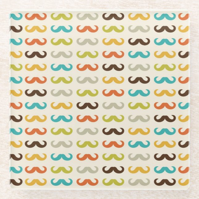 Posavasos De Vidrio Modelo con el bigote (Anverso)