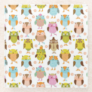 Posavasos De Vidrio modelo con los pájaros