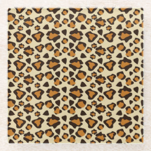 Posavasos De Vidrio Modelo de la piel del guepardo