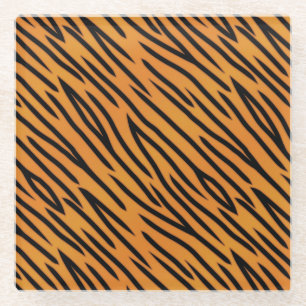 Posavasos De Vidrio Modelo de la raya del tigre