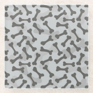 Posavasos De Vidrio Modelo de la textura del hueso Greyscale