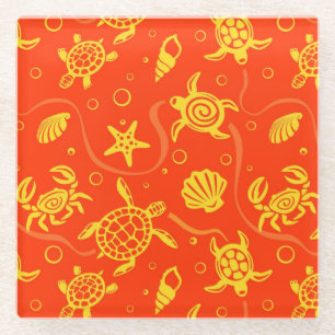 Posavasos De Vidrio Modelo de las tortugas