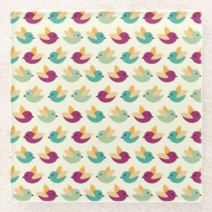 Posavasos De Vidrio Modelo de los pájaros