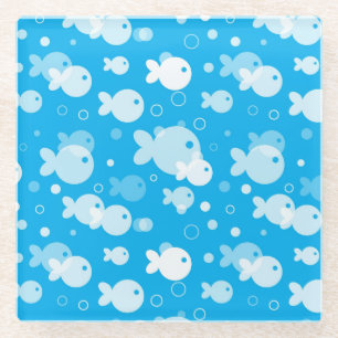 Posavasos De Vidrio modelo de los pescados