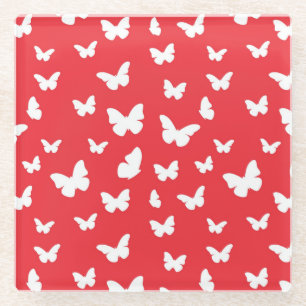Posavasos De Vidrio Modelo de mariposa