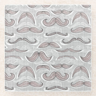 Posavasos De Vidrio Modelo de moda del bigote