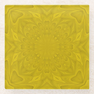 Posavasos De Vidrio Modelo de moda moderno fresco amarillo