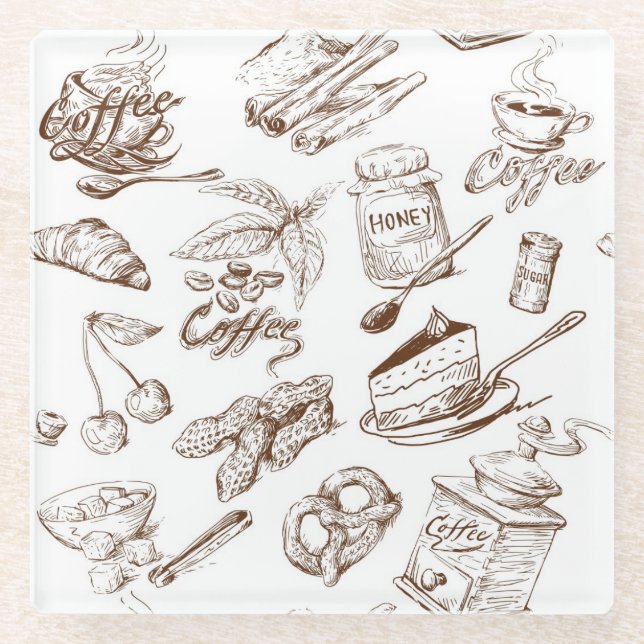 Posavasos De Vidrio Modelo de papel (Anverso)