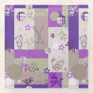 Posavasos De Vidrio Modelo del edredón del bebé