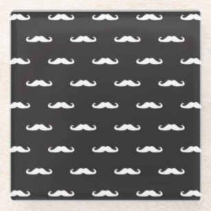 Posavasos De Vidrio Modelo del inconformista del bigote