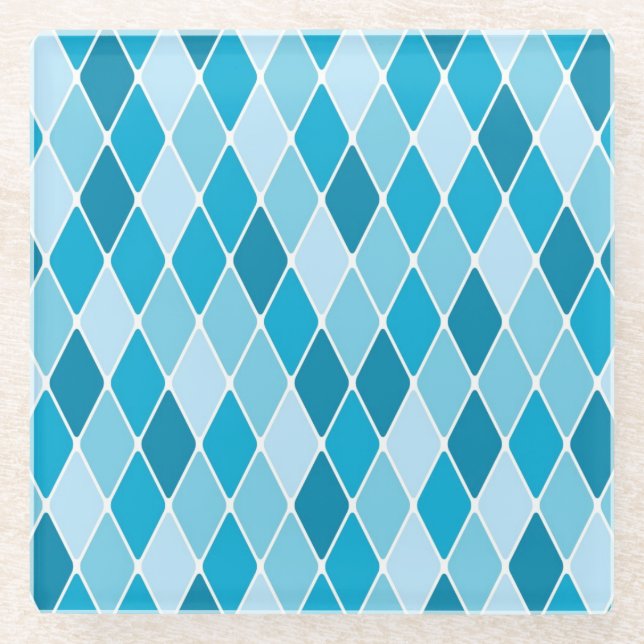 Posavasos De Vidrio Modelo del invierno del Harlequin (Anverso)