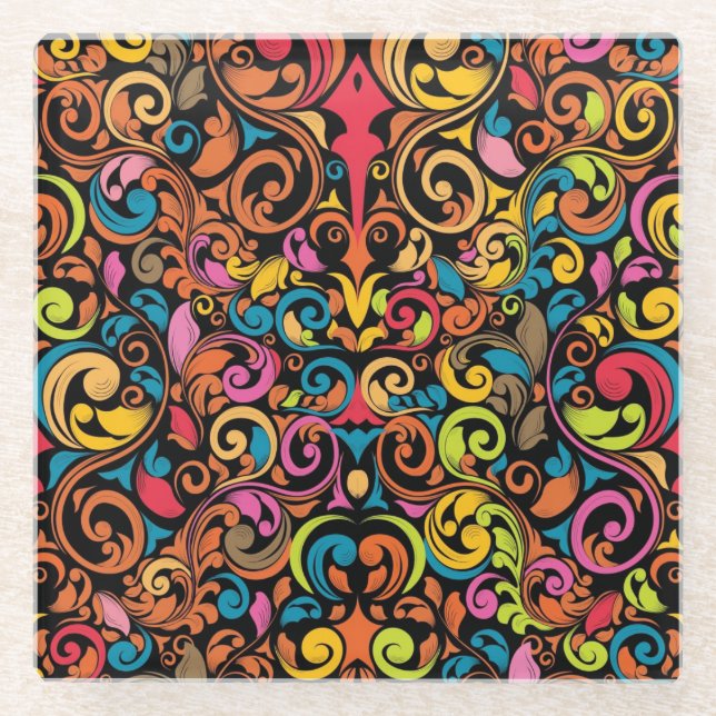 Posavasos De Vidrio Modelo enrrollado (Anverso)